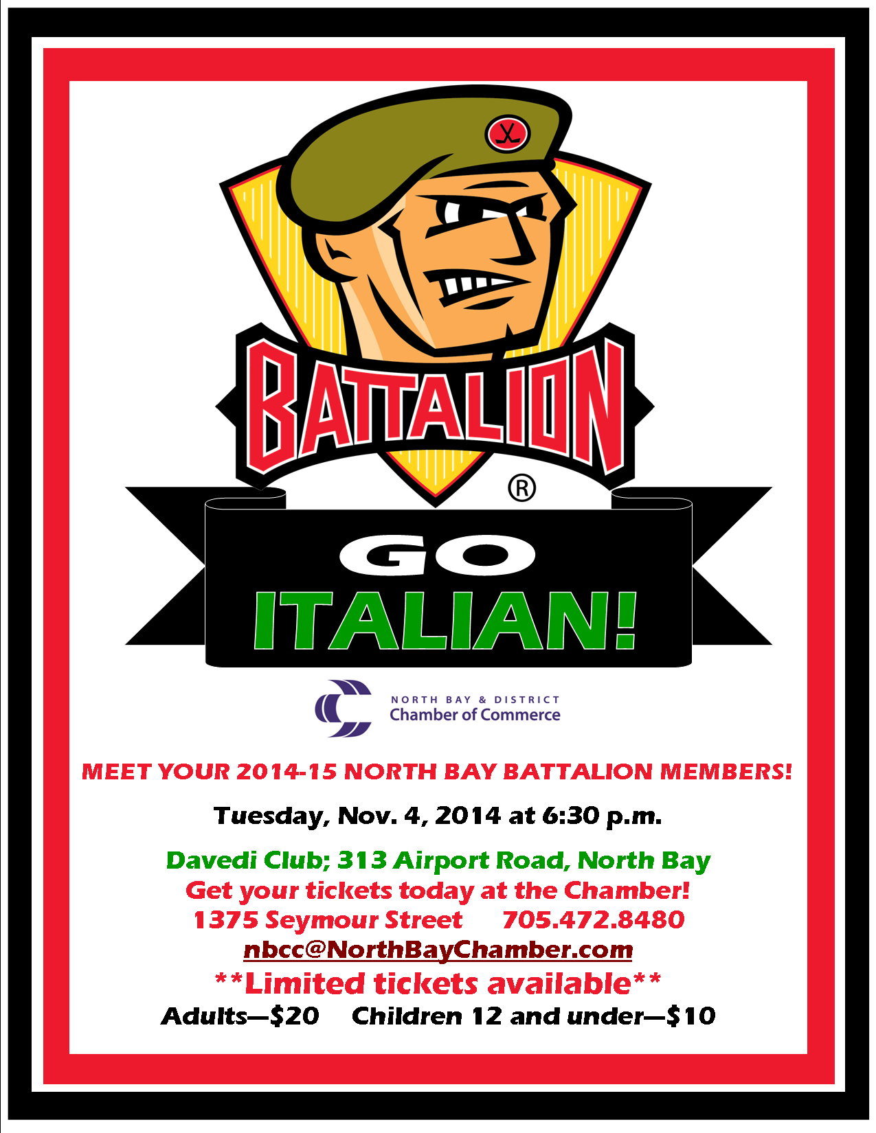 Battalion go Italian