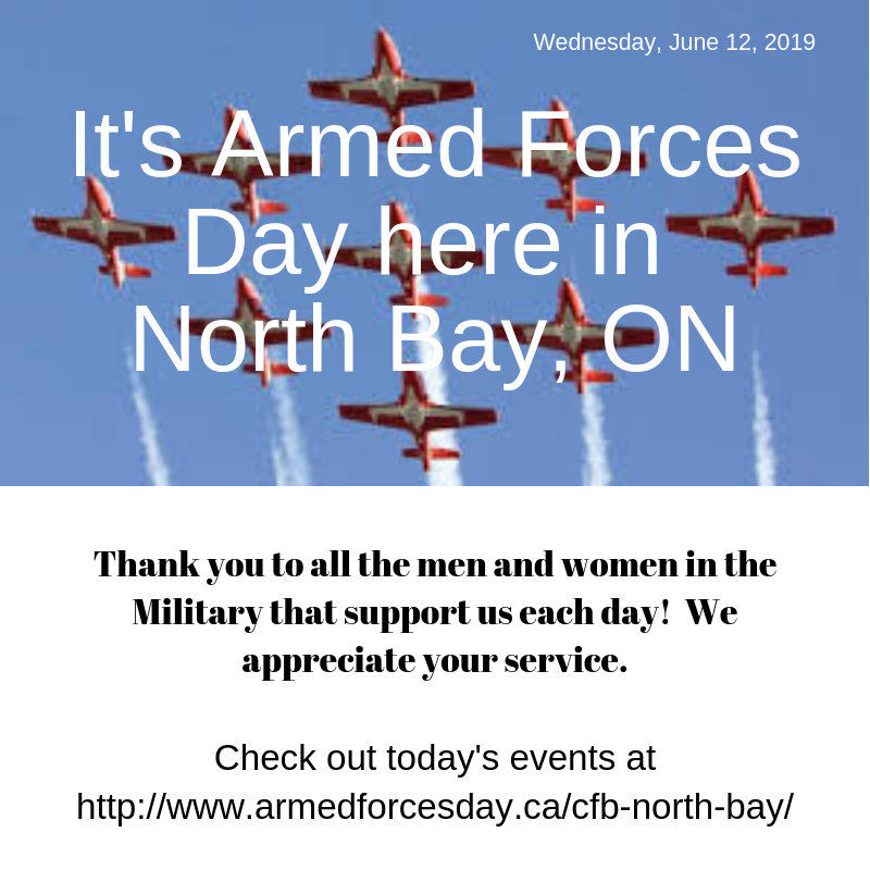 It's Armed Forces Day North Bay! North Bay and District Chamber of