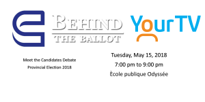 Candidates Booklet from Your TV Behind the Ballot Debate