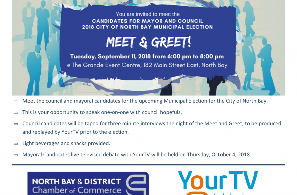 Meet & Greet Scheduled for the Candidates in the City of North Bay Municipal Election